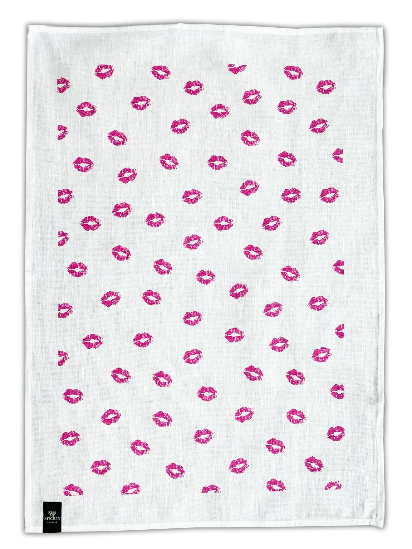 Geschirrtuch KISS white pink