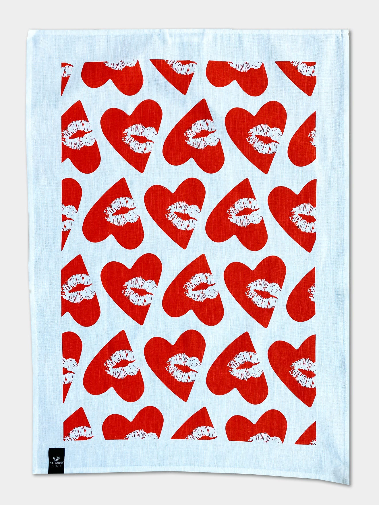 Geschirrtuch LOVEKISS white red