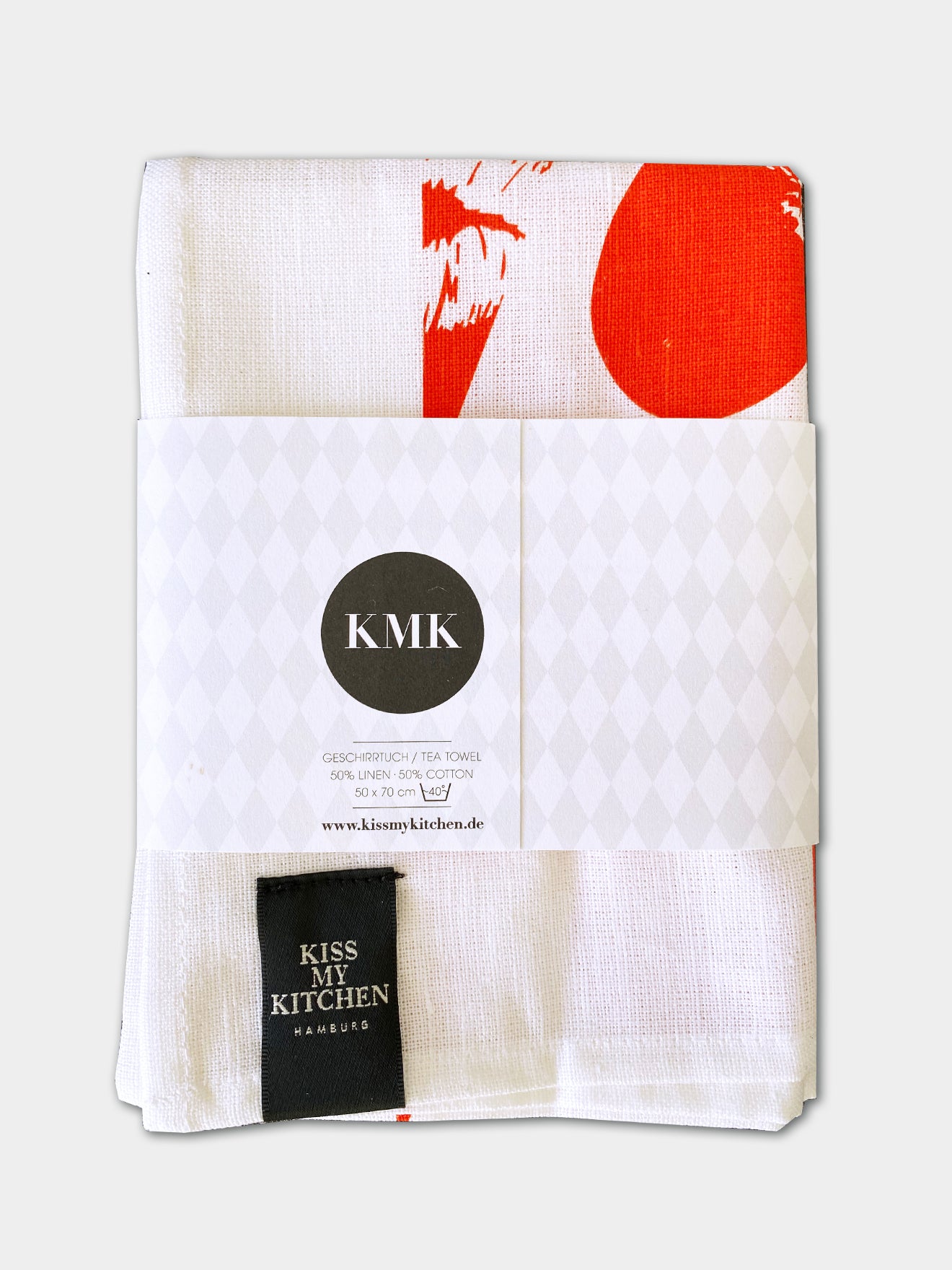 Geschirrtuch LOVEKISS white red